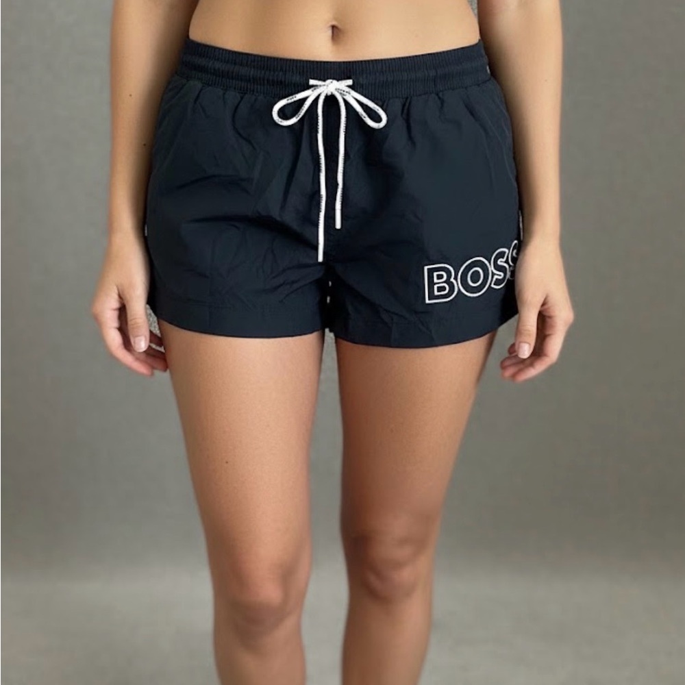 BOSS Women's Athletic Black Shorts - Picture 1 of 3